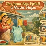 Tips Jemur Baju Efektif di Musim Hujan