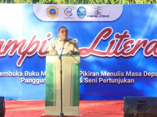 Buka Camping Literasi di Nusliko Park, Wabup Ahlan Djumadil Dorong Peningkatan SDM Halteng