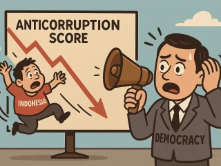 Skor Antikorupsi Indonesia 2025 Turun Tajam