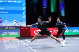 Ganda putra Indonesia Leo Rolly Carnando/Bagas Maulana harus mengakhiri langkah lebih cepat di babak pertama All England 2026 setelah tak mampu menjalankan strategi yang telah disiapkan menghadapi lawannya. (Foto: ist).