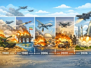 Sejarah Serangan terhadap Iran dari 1980 hingga 2026