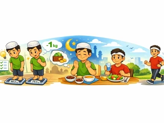 Berat Badan Bisa Turun Sekitar 1 Kg per Minggu Saat Puasa