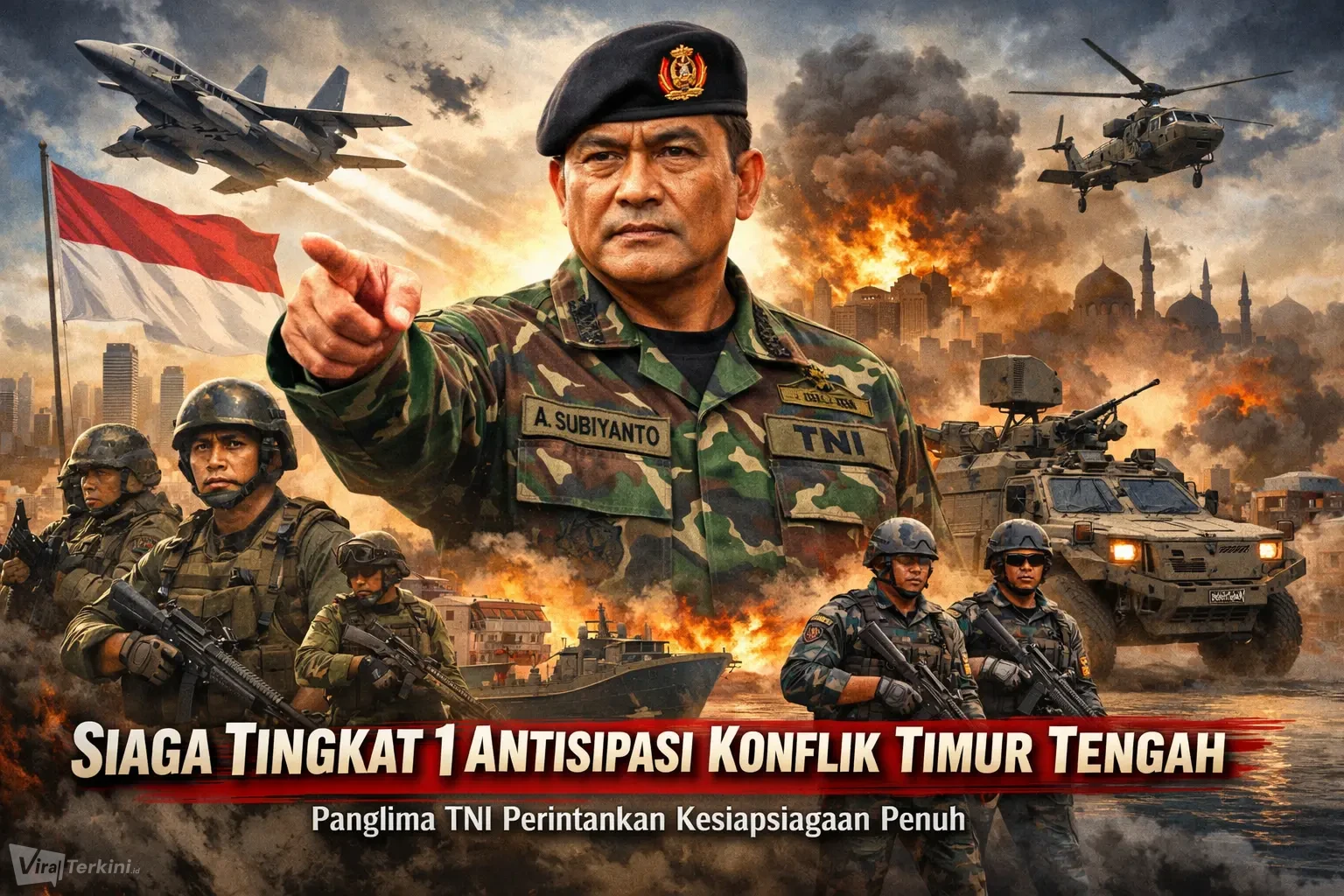 Panglima TNI Perintahkan Siaga Tingkat 1 Antisipasi Dampak Konflik Timur Tengah