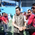 Waketum 1 PP PBSI Taufik Hidayat mengecam keras adanya dugaan pelecehan seksual yang terjadi di pelatnas cabang olahraga panjat tebing.(foto: Kemenpora).