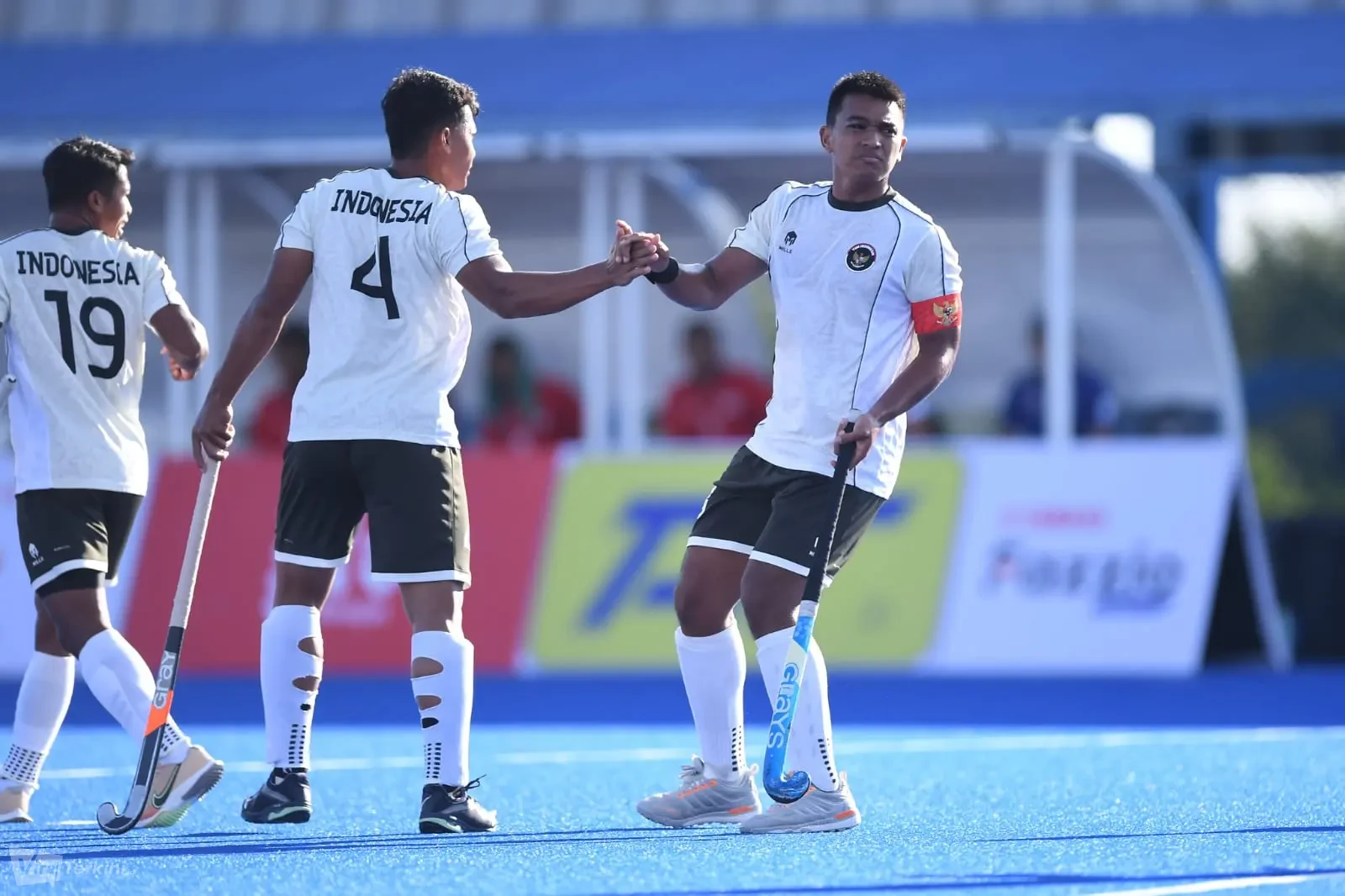 Timnas Hockey Field Putra Indonesia memulai langkah di babak kualifikasi Asian Games 2026 dengan hasil positif. (Foto: ist).