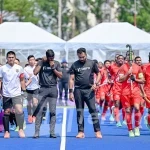 Kapten Timnas Hockey Field Putra Indonesia, Aulia Akbar Al Ardh, memastikan seluruh pemain dalam kondisi prima jelang dua laga krusial Pool A Kualifikasi Asian Games 2026 yang berlangsung di Royal Thai Air Force Hockey Field, Bangkok, Thailand. (Foto: ist).