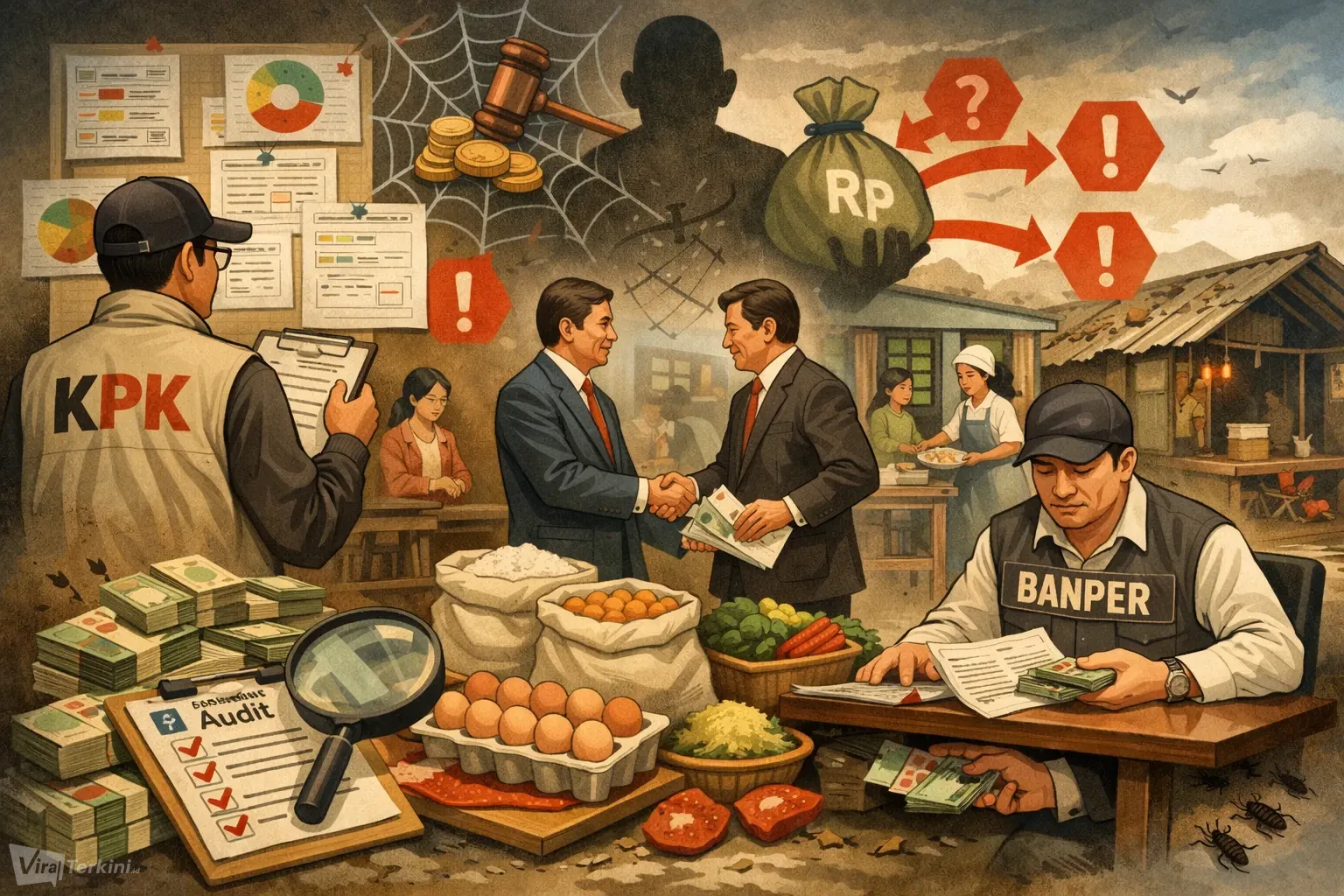 KPK Temukan Celah Tata Kelola Program Makan Bergizi Gratis, Berpotensi Picu Korupsi. Ilustrator Viralterkini.id