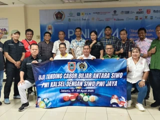 PWI Kalsel Apresiasi Sorotan Media Jelang Ujitanding Biliar Lawan PWI DKI Jakarta