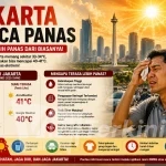 Ilustrasi Jakarta bercuaca panas. Ilustrasi Viralterkini