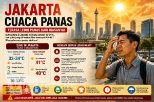 Ilustrasi Jakarta bercuaca panas. Ilustrasi Viralterkini