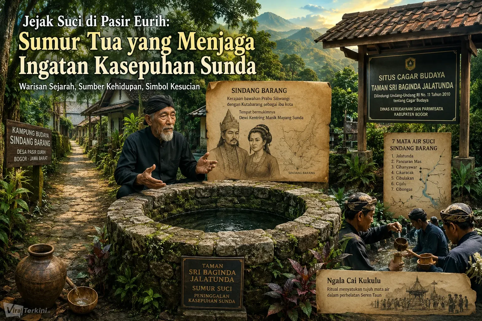 Ilustrasu Sumur Tua yang Menjaga Ingatan Kasepuhan Sunda. Ilustrator Viralterkini