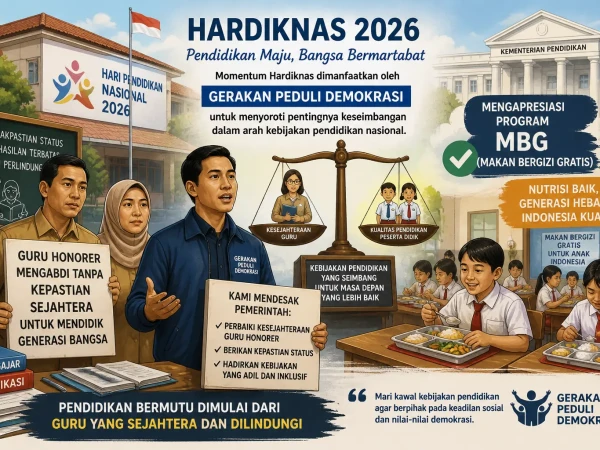Gerakan Peduli Demokrasi Soroti Kesejahteraan Guru Honorer di Tengah Program MBG