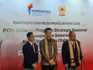 Wamenpora Taufik Hidayat Membuka Rakernas KONI Pusat, Bahas Persiapan PON dan Penyempurnaan AD / ART
