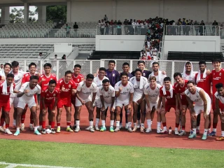 Potret Latihan Timnas Indonesia