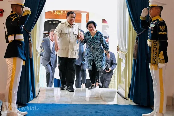 Presiden Prabowo Subianto menerima kunjungan Presiden ke-5 sekaligus Ketua Umum PDIP Megawati Soekarnoputri di Istana Merdeka, Jakarta_Foto Istimewa