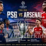 Duel Raja Prancis dan Juara Inggris, PSG vs Arsenal Perebutkan Trofi Liga Champions