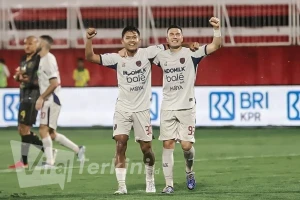 Selebrasi Persita saat melawan Malut United FC_Foto Persita