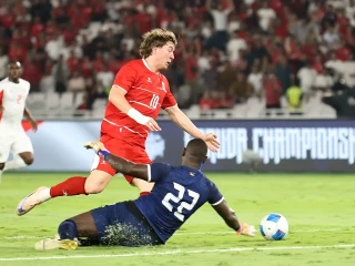Aksi Timnas Indonesia vs Mozambik