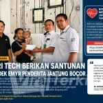 SMK Tritech Salurkan Santunan untuk Adek Emyr Penderita Jantung Bocor