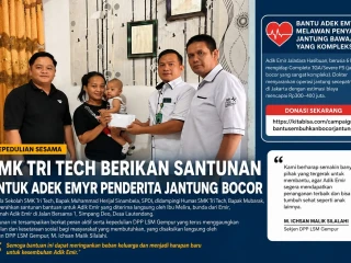 SMK Tritech Salurkan Santunan untuk Adek Emyr Penderita Jantung Bocor, Wujud Kepedulian Dunia Pendidikan terhadap Sesama