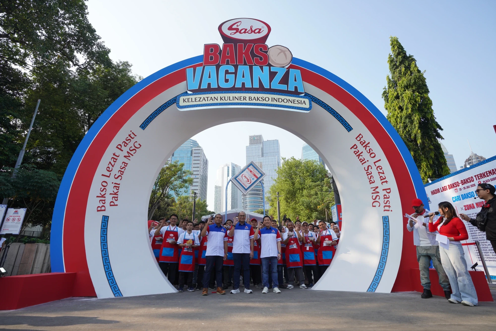 Acara pembukaan Sasa Bakso Vaganza 2026 di Plaza Sudirman, GBK.