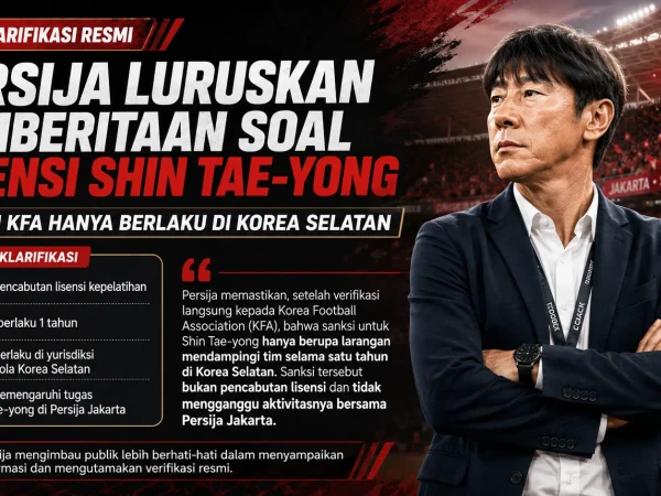 Persija Luruskan Pemberitaan soal Lisensi Shin Tae-yong: Sanksi KFA Hanya Berlaku di Korea Selatan