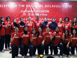 Momen Pelepasan Timnas Bola Voli Ke Jecheon Women's 2026
