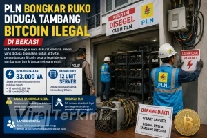 PLN Bongkar Ruko Diduga Tambang Bitcoin Ilegal di Bekasi