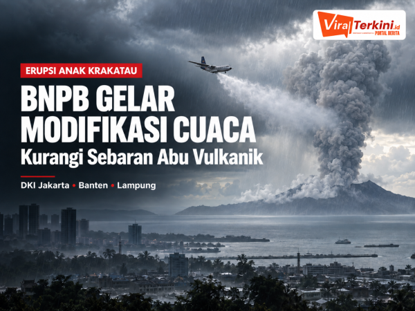 BNPB Gelar Modifikasi Cuaca untuk Kurangi Sebaran Abu Erupsi Anak Krakatau