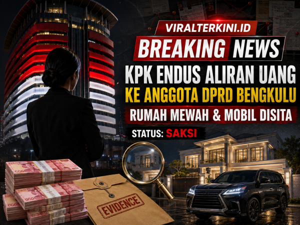 KPK Endus Aliran Uang ke Anggota DPRD Bengkulu, Rumah Mewah dan Mobil Disita!