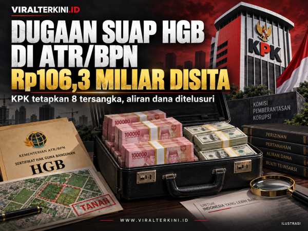 KPK Sita Rp106,3 Miliar dalam OTT ATR/BPN, Telusuri Dugaan Peran Fahd Arafiq