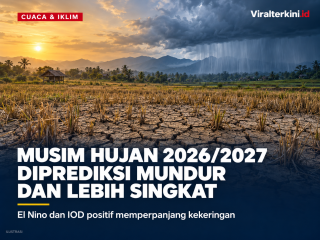 Musim Hujan 2026/2027 Diprediksi Mundur dan Lebih Singkat, BMKG Ingatkan Ancaman Kekeringan