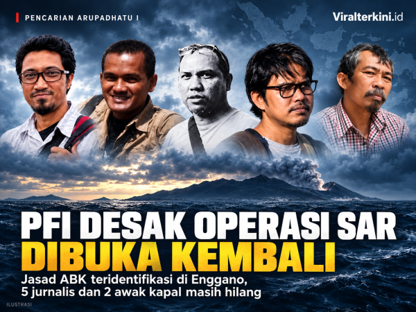 Jasad ABK Arupadhatu I Teridentifikasi, PFI Desak SAR Lima Jurnalis dan Dua Awak Kapal Dibuka Kembali