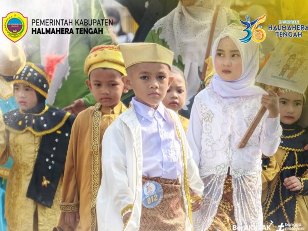 Langkah Kecil, Semangat Besar: Karnaval TK/PAUD Semarakkan HUT ke-36 Halteng