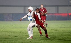Timnas Putri Indonesia sukses mengalahkan Kirgistan 1-0 dalam pertandingan perdana Grup D Kualifikasi Piala Asia Wanita yang digelar di Stadion Sport Centre, Kelapa Dua Tangerang, Minggu (29/6) malam. Foto : Viralterkini.id/MAK