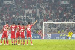 Timnas Indonesia U-23 berhasil melaju ke final Piala AFF U-23 2025 setelah mengalahkan Thailand. Pertandingan semifinal yang digelar di Stadion Utama Gelora Bung Karno, Jumat (25/7/2025) malam. Foto : Ady Sesotya