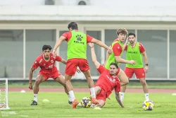 Latihan Tim Nasional jelang FIFA Match Day melawan Oman (foto - Ady Sesotya)