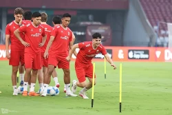 Matthew Backer esi latihan resmi Timnas Indonesia, (foto - Ady Sesotya)