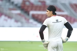 Nadeo Agrawinata saat sesi latihan resmi Timnas Indonesia, (foto - Ady Sesotya)