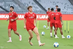 Ole Romeny saat esi latihan resmi Timnas Indonesia, (foto - Ady Sesotya)
