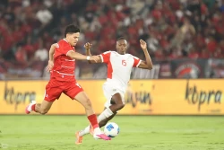 Pemain Timnas Indonesia Ragnar Oratmangoen saat melawan Mozambik di Stadion Utama Gelora Bung Karno 9 Juni 2026 (foto - Ady Sesotya)